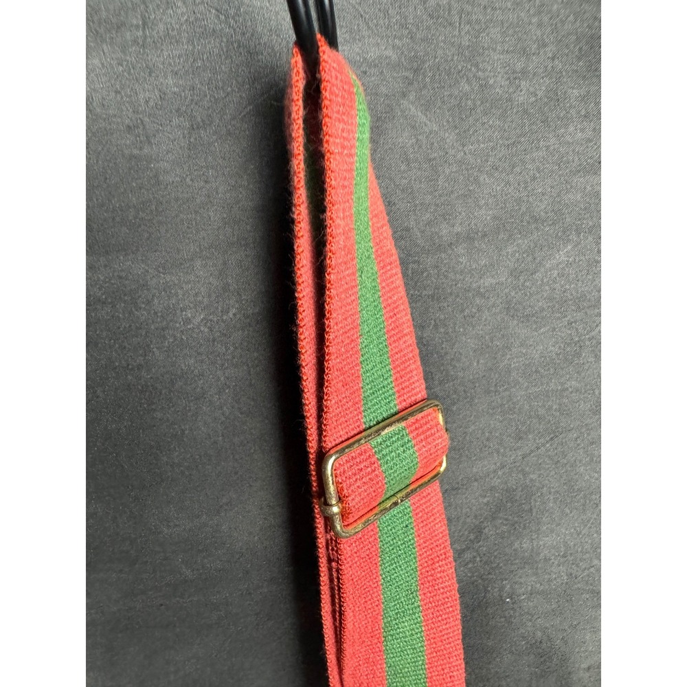 Stussy Canvas Shoulder Bag Brown Red Green Stripe Crossbody Streetwear Vintage - Picture 9 of 10